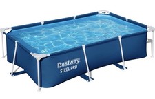 Bestway Steel Pro Frame Pool, 259 x 170 x 61 cm, rechteckig, 2.300 Liter