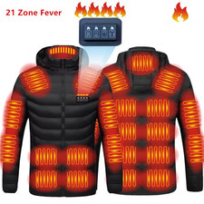 21 Areas Heated Jacket Men Warm Vest USB Self Heating Jacket Women Heated Coat