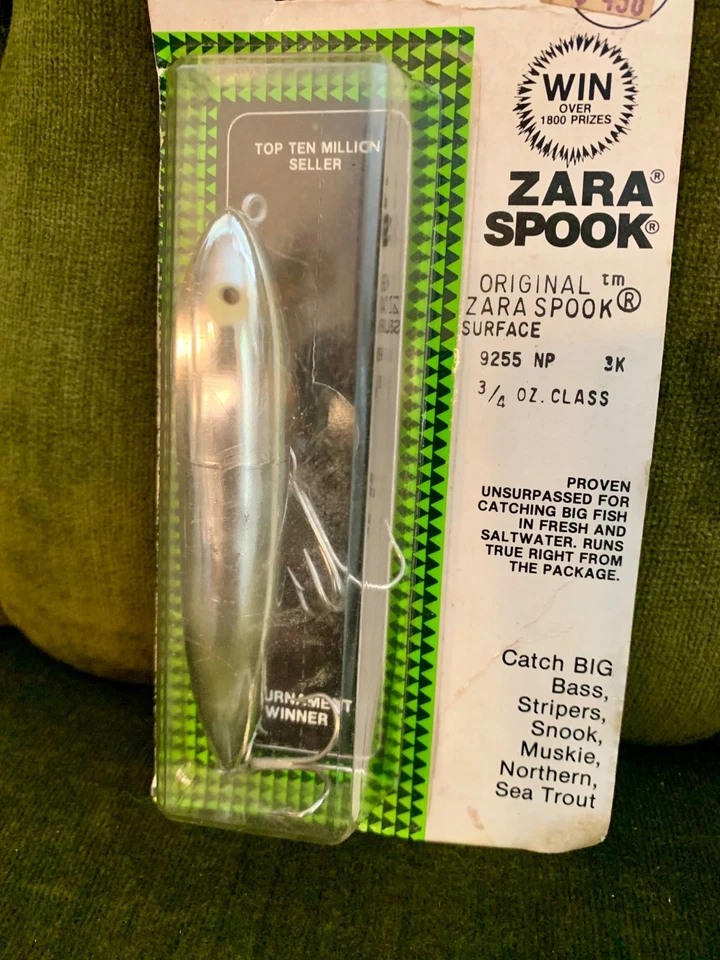 Nuevo de Lote Antiguo* Heddon Original Zara Spook 3/4 OZ 9255NP *Raro* 1960-70S Foto 3 de 4
