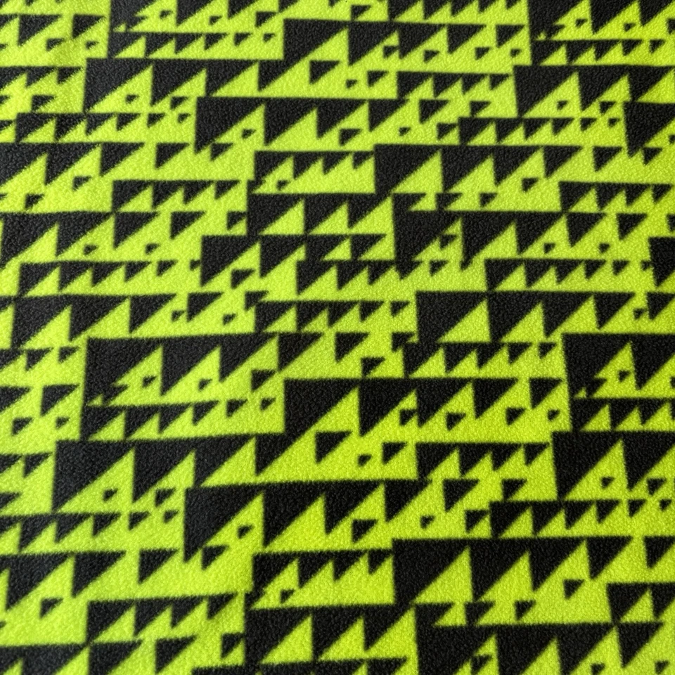 City Streets 1/4 молнии серый неоновый зеленый пуловер толстовка женщин XXL геометрический - Изображение 4 из 4