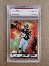 2001 Topps Finest - Justin Smith #106 /1000 (RC) PSA 10