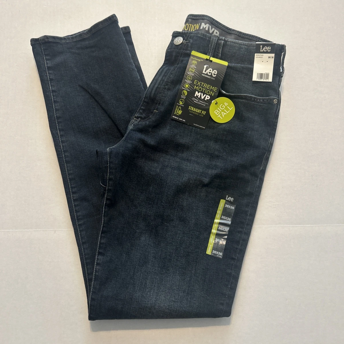 Lee Jeans De Pierna Recta De Ajuste Regular Grande Y Alto Hombre