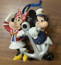 Disney Cruise DCL Captain Mickey  Minnie Anchor Christmas Ornament