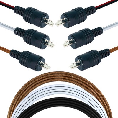Lautsprecher Kabel Audio DIN Stecker Surround Speaker Boxen Vintage Rarität PA