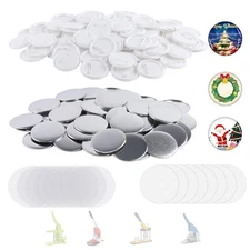 200 Sets 58mm/2.25 inch Button Maker Supplies, Pin Back Button Parts for Butt...