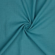 DOUBLE GAUZE BLUE SHADOW Organic Fabric by Verhees Textiles sold by 1/2 Yd