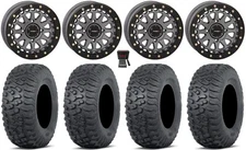 System 3 SB-6 15" Wheels Gm (5+2) 30" Terra Hook Tires Kawasaki Mule Pro FXT