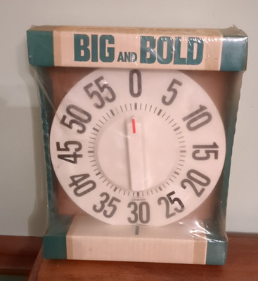 Vintage Sunbeam 60 Minute Timer Big Bold Visually Impaired ~ NEW ~ RARE!