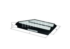 Luftfilter Filtereinsatz LX 840 KNECHT für HONDA PRELUDE IV PRELUDE V