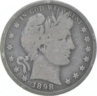 1898 Barber Half Dollar Average Circ 90% Silver *6693