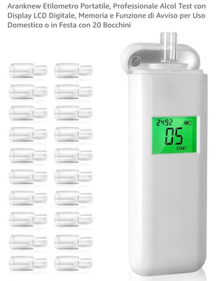 Professioneller tragbarer Alkoholtest Digital LCD Display 20 Mundstücke