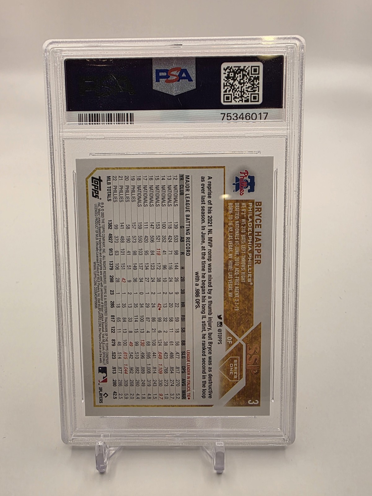 2023 Topps Series 1 - Image Variation Bryce Harper #3 Golden Mirror view 2
