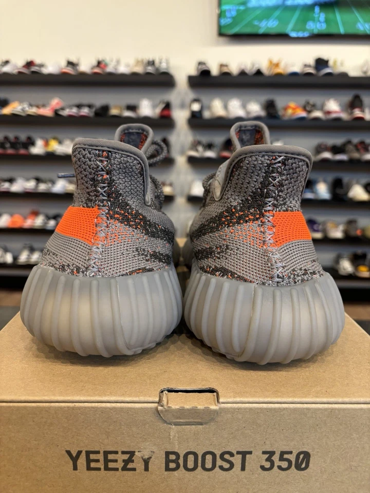 Adidas Yeezy Boost 350 V2 Beluga Reflectante Talla 10 Totalmente Nuevo GW1229 Gris Naranja Foto 4 de 4