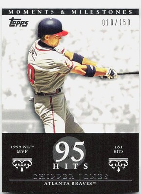 2007 Topps Moments & Milestones #23-95 Chipper Jones #/150