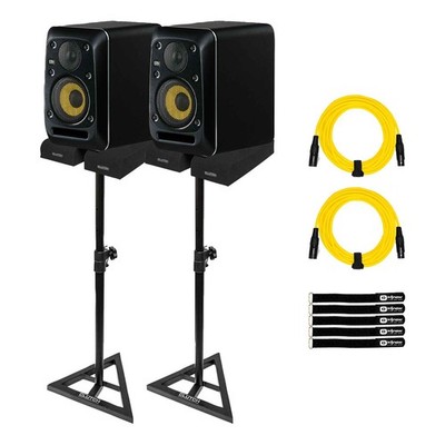 KRK V8 Series 5 8'' Powered Studio Monitor 2-Pack with Stands Package