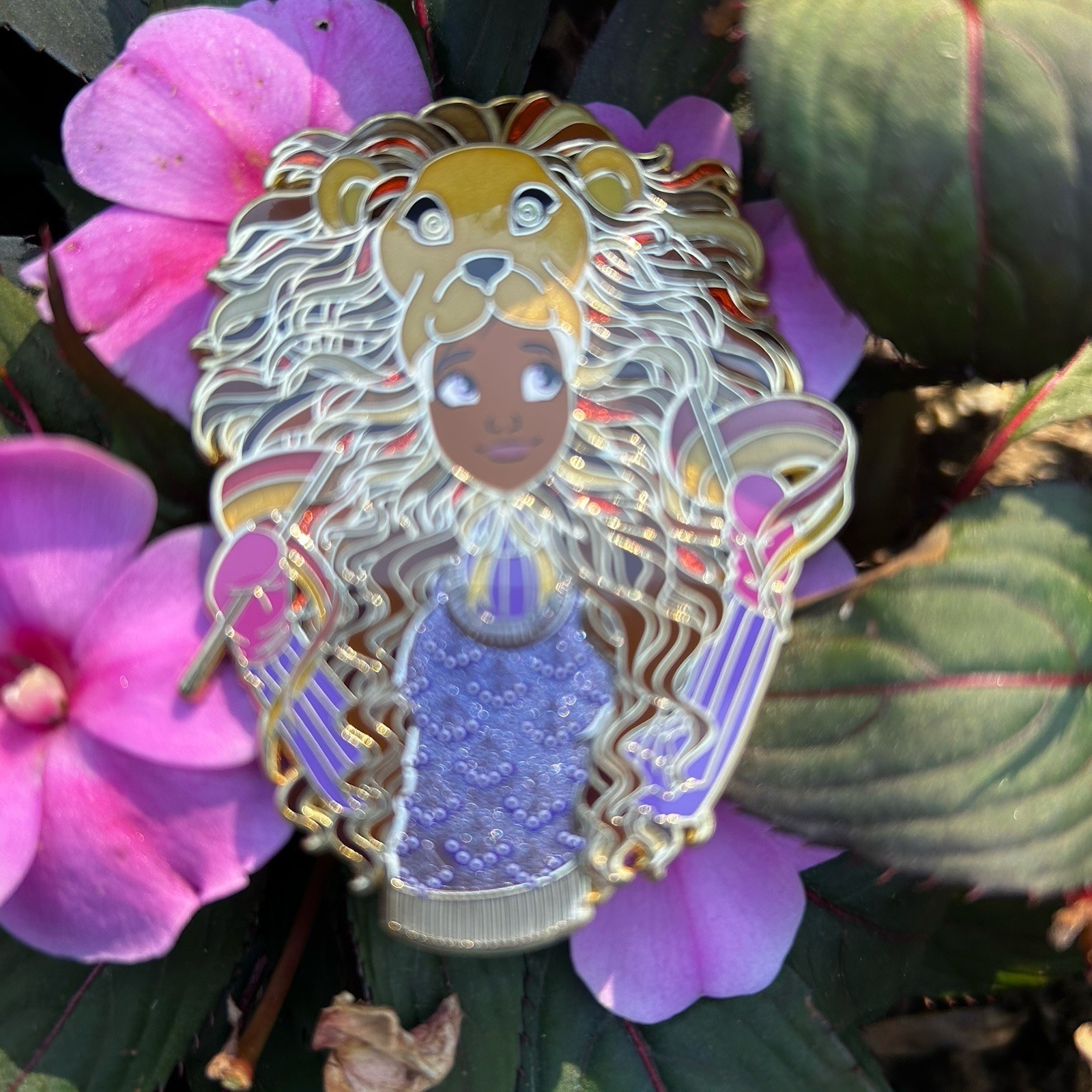 Fantasía Luna/H.P Pin Luna Lovegood, Hermoso Disfraz Cabeza de León!
