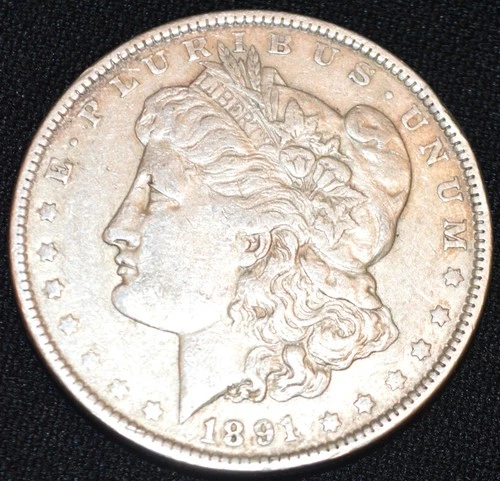 1891 Morgan Silver Dollar 90% Silver Ungraded Coin XF~AU  US MINT Philadelphia