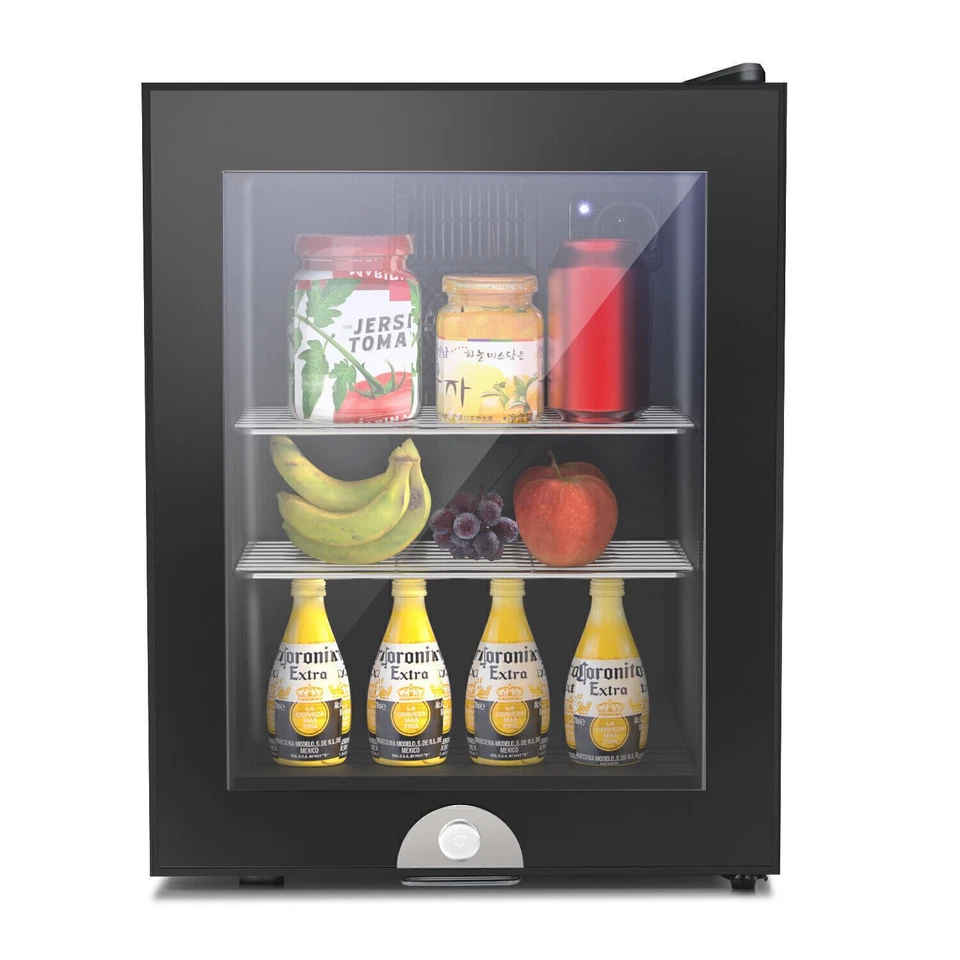 Kühlschrank Getränke Flaschen Bier Minibar 40L Hausbar 2 Böden Edelstahl Glastür - Bild 4 von 4