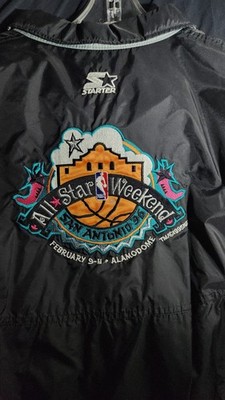 Vtg RARE 1996 NBA All Star Wknd Starter Staff Issue Windbrkr San Antonio XL