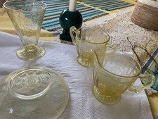 cameo ballerina depression glass yellow All 3...