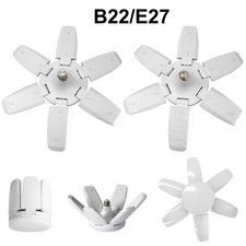 B22/E27 LED Garage Light Bulb Deformable Ceiling Fixture Lights Workshop Lamp