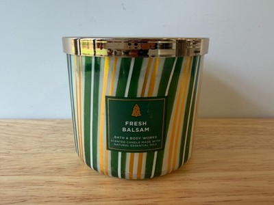 Bath & Body Works Fresh Balsam Holidays 3 Wick 14.5 oz Scented Candle NEW