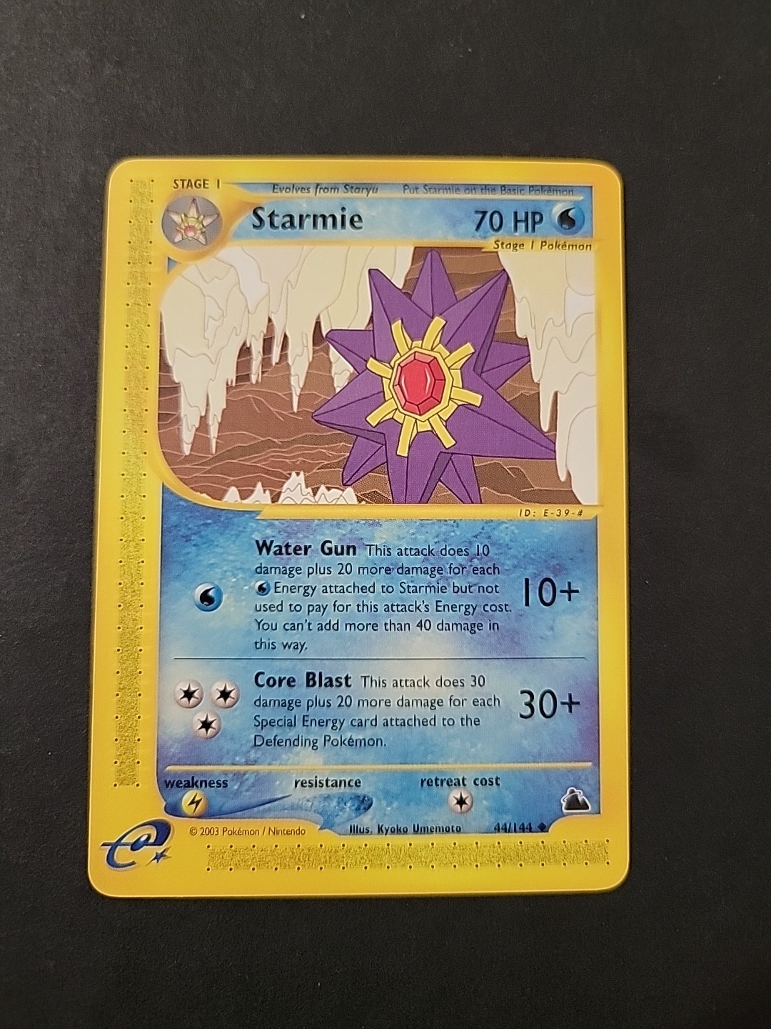 NM Pokemon Card - Starmie Skyridge 44/144 Uncommon E-reader 