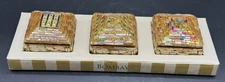 Bombay Mosaic Bangle Jeweled Rhinestone Trinket Box Jewelry Keepsake Set of 3