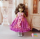 Pink two-layer sleeveless dress Little Darling 13", suitable for Paola Reina
