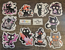 Cats - Cute - Funny - Stickers Lot 7 - 10 pcs. Sticker sizes are mixed 