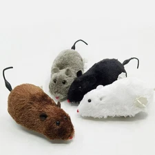 Wind Up Plush Mouse Toy For Indoor Cats, Interactive Cat Toys, Cat Kitten Teaser