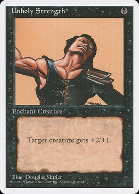[MTG] Unholy Strength (166) (4ED) HP-DMG