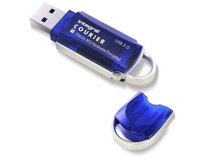 Integral 32GB Courier-197 256-Bit Hardware Encrypted 3.0 USB Secure Flash Memory