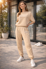 Women's Beige Lounge Set