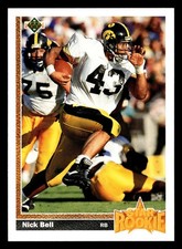 Nick Bell 1991 Upper Deck Star Rookie #29 Los Angeles Raiders RC *215