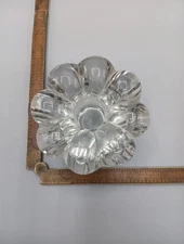 Vintage Heisey Crystolite Petal Rosette Taper Candle Holders 