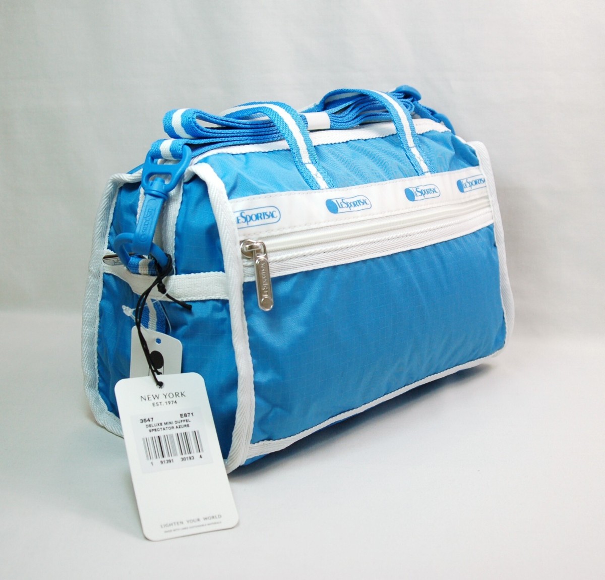 ★LeSportsac★ DELUXE MINI DUFFEL ☆SPECTATOR ICE WATER☆ NWT LeSportsac DELUXE MINI DUFFEL