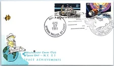 US SPECIAL EVENT POSTMARK COVER SPACE ACHIEVEMENTS SPACE UNIT ROPEX 1981