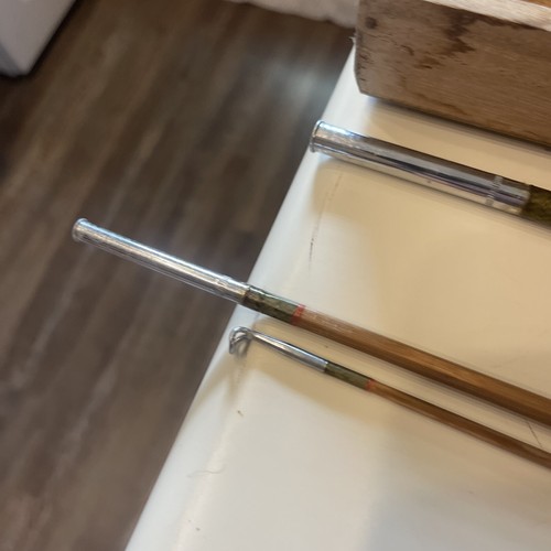 Vintage Tokyo Japan Japanese Bamboo Fishing Rod 3 Piece W/ 2 Extra - Picture 10 of 19