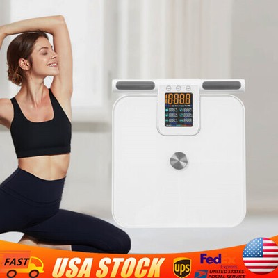 8 Electrode Smart Body Fat Scale Full Body Composition Analyzer with Report LCD