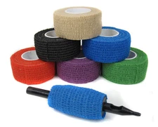 1" Self Adherent Adhesive Free Tattoo Grip Wrap Cover Cohesive Bandages Tape 5yd