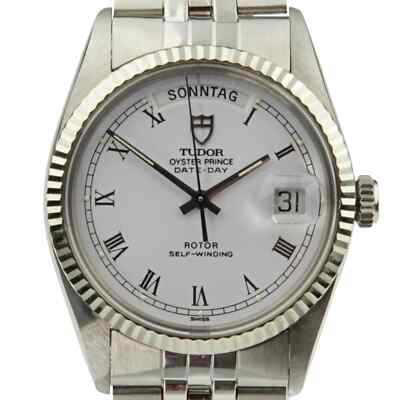 Tudor Oyster Prince Day Date 36 Ref. 94614 Edelstahl Weißgold Rolex Gehäuse NOS