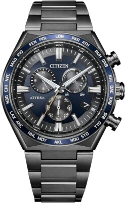 Citizen Attesa BY1006-62E Direct Flight Moon Phase Men's Watch Black ANalog new