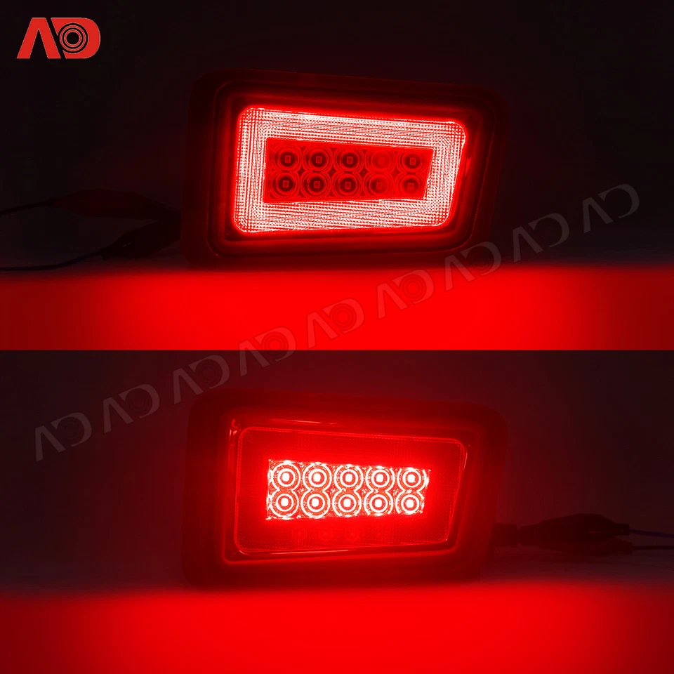 Reflector de parachoques trasero rojo 2 en 1 luces de freno traseras LED completas para Hummer H2 2005-09 Foto 3 de 4