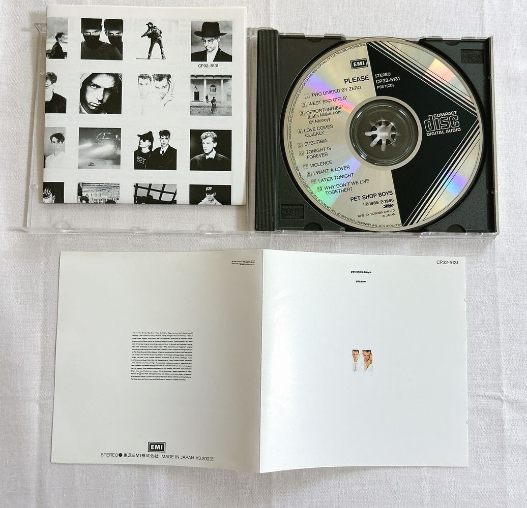 PET SHOP BOYS - PLEASE Japan First Press CD Rare CP32-5131