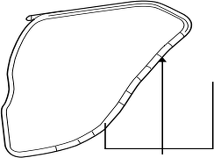 6787252170 Toyota Weatherstrip, rear door, lh 6787252170, New Genuine