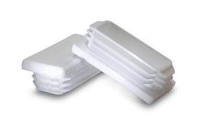 1x2 inch White Rectangle Tubing End Cap 2x1 Plastic Plug | eBay