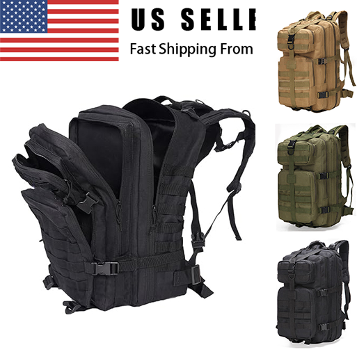 35 Military Tactical Backpack Rucksack Camping Hiking Bag Outdoor Travel
