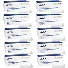 1000pcs JMU Dental 4-Ply Non-Woven Sponges Gauze Pads Size 4" x 4" Non-Sterile 