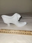 VINTAGE Fenton Hobnail White Milk Glass Cat Head Shoe/Slipper